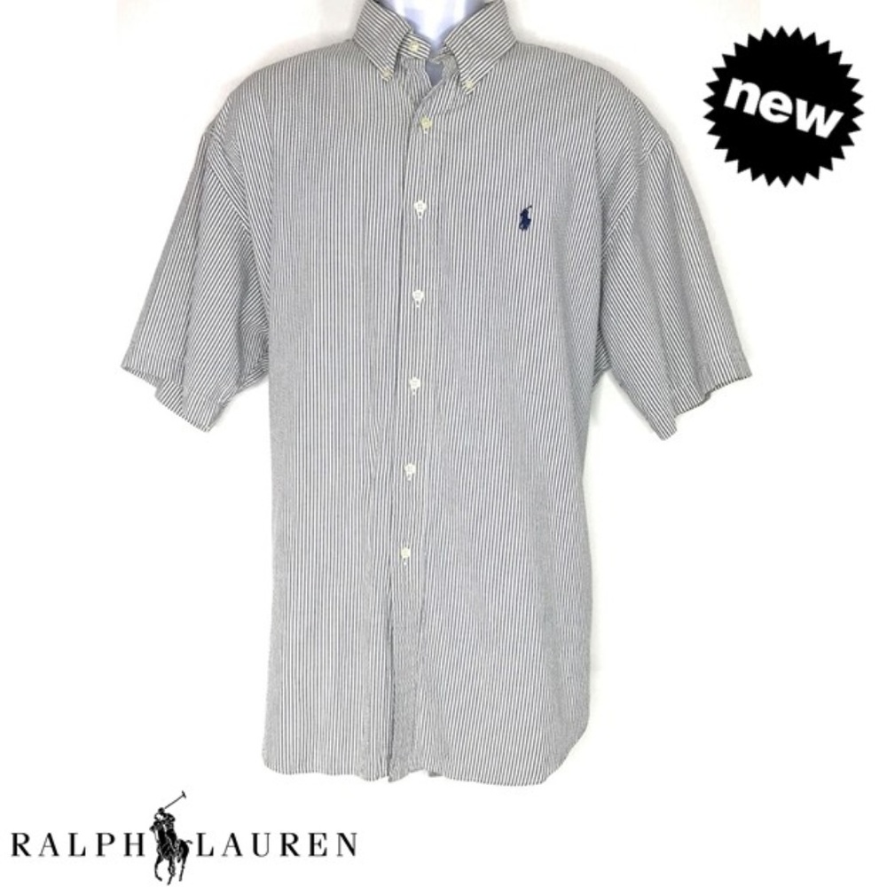 RALPH LAUREN Stripes Short Sleeve Polo XL